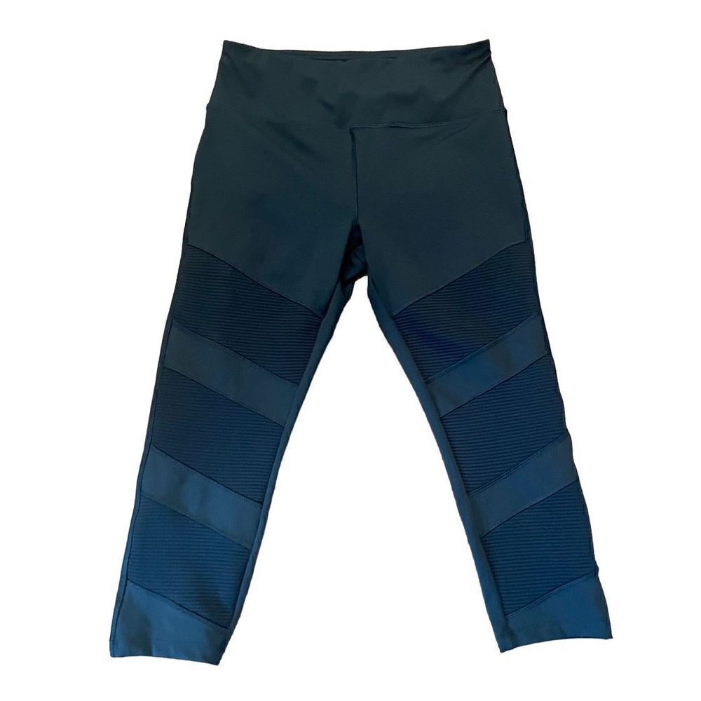 Cali active black moto cropped leggings size large